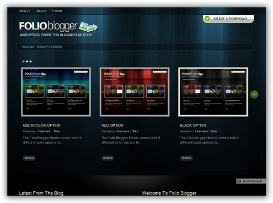 FolioBlogger ThemeForest Premium WordPress Theme
