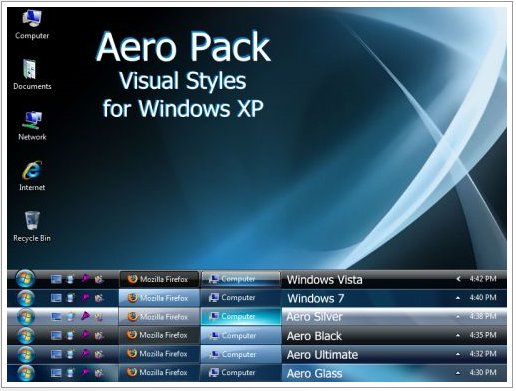 Aero Pack Visuals Styles para Windows XP UmbrellaMOD.CoM Aero Pack Visuals Styles para Windows XP UmbrellaMOD.CoM